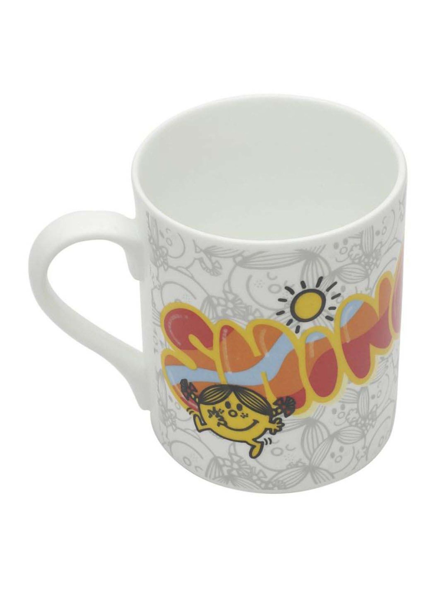 Clay Craft Multicolor Fine Ceramic Abstract Milk Mug 350 ml - 1 Pc
