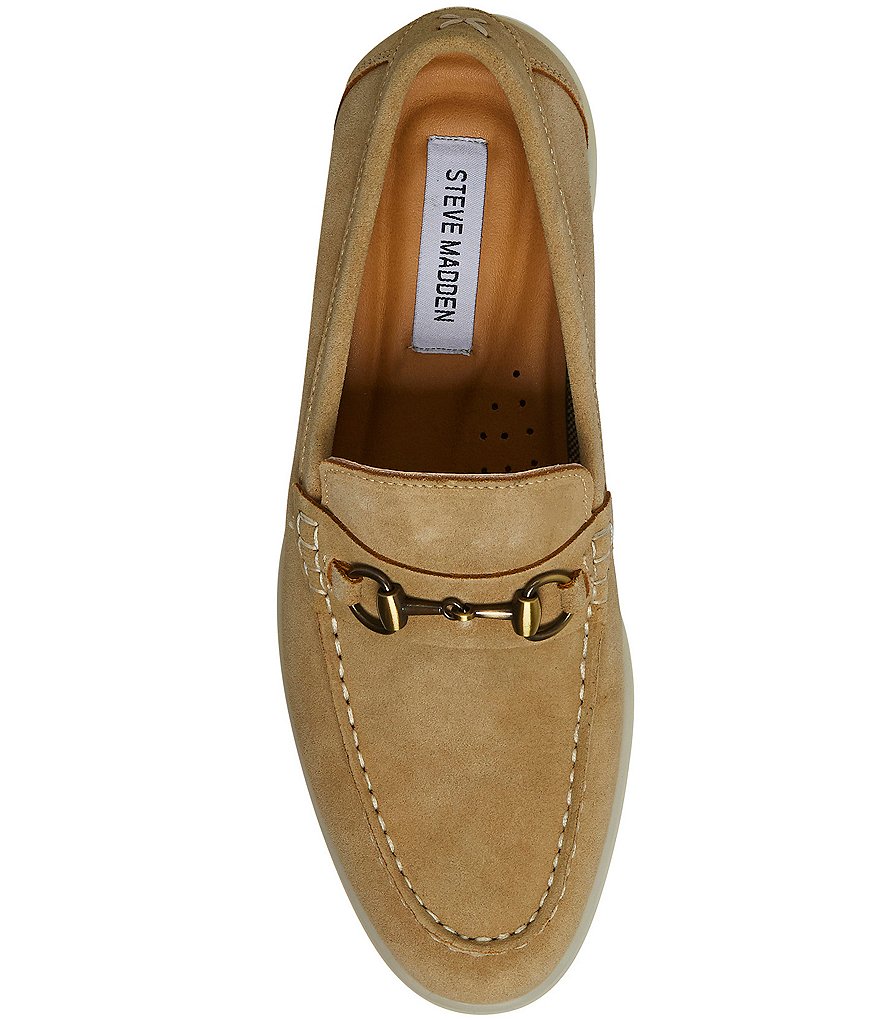 Steve Madden Men's Kelvinn Bit Buckle Detail Suede Slip-On Loafers