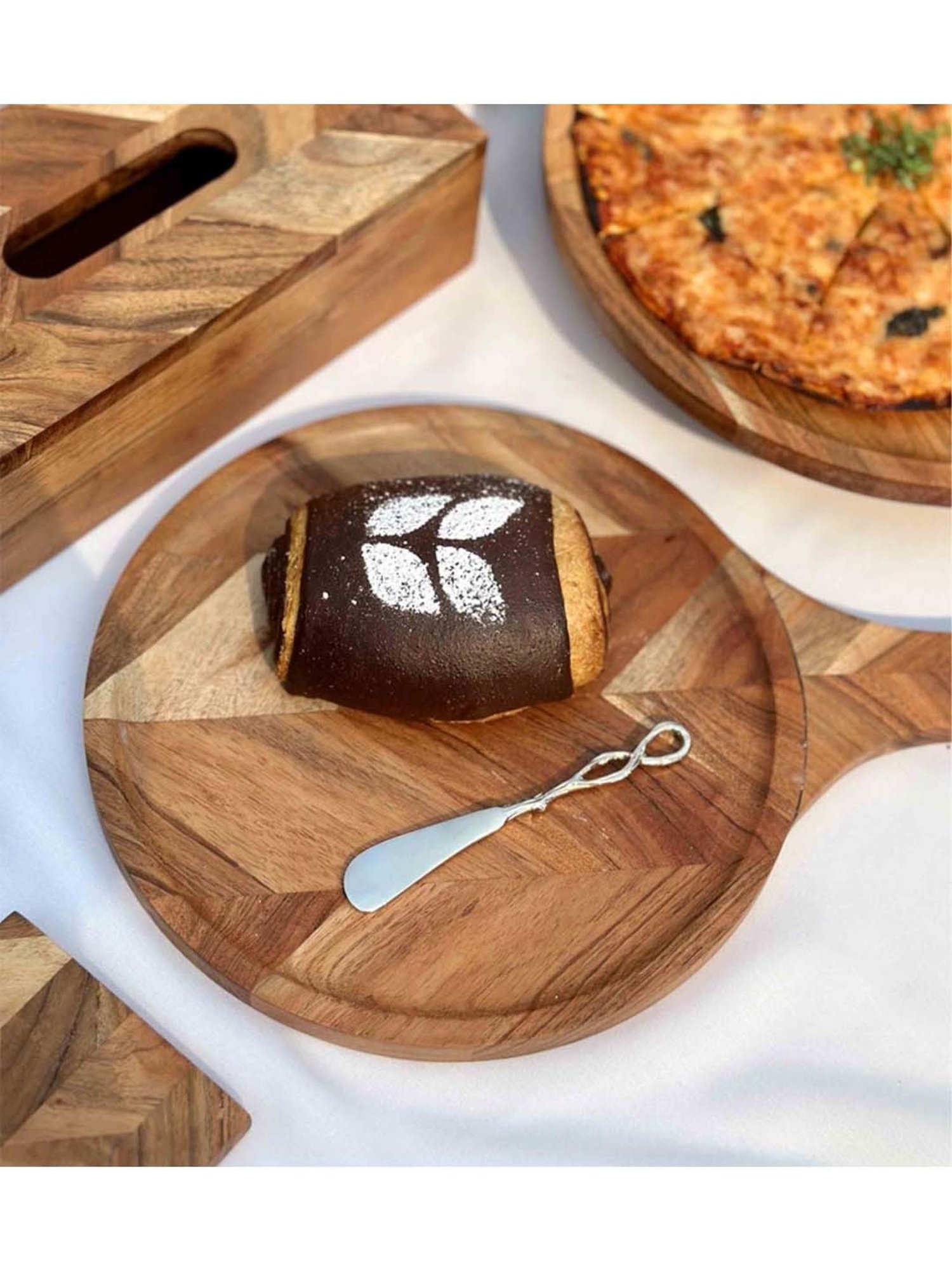 Mason Home Brown Vienna Acacia Pizza Platter - Medium (16 Inch)