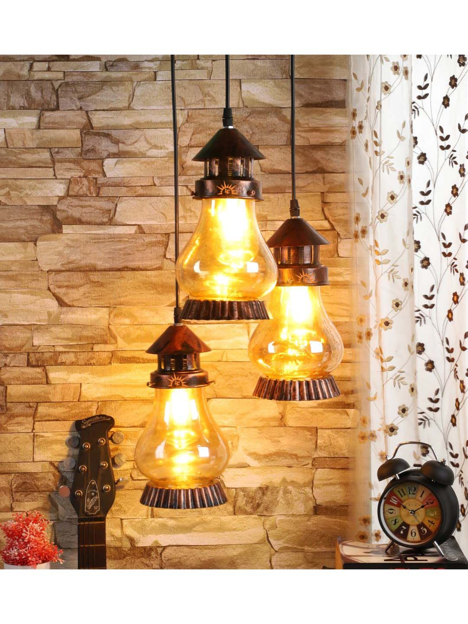 DecorativeRay Transparent Hanging Light - Set of 1