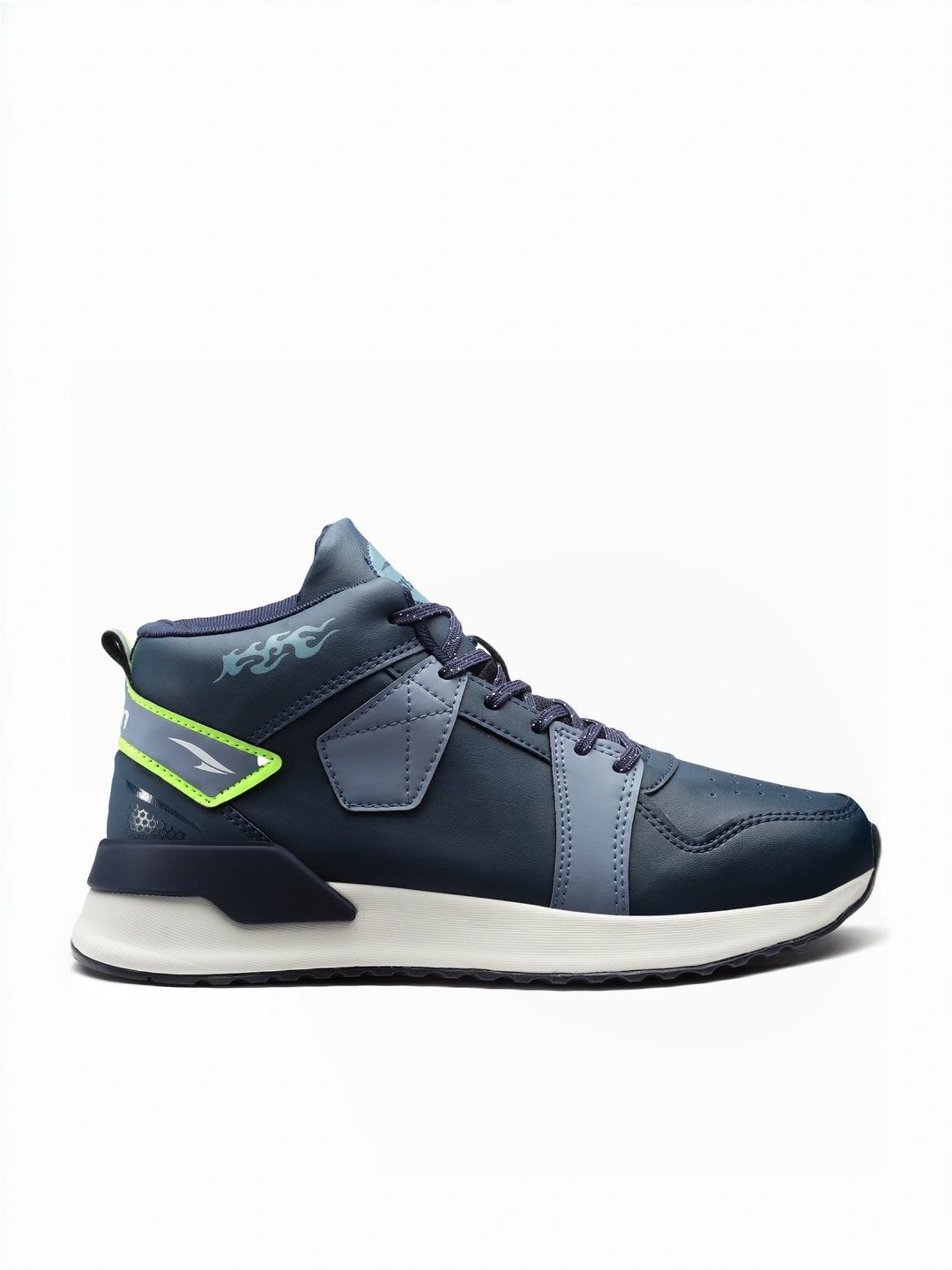 Asian Men's Navy Ankle High Sneakers