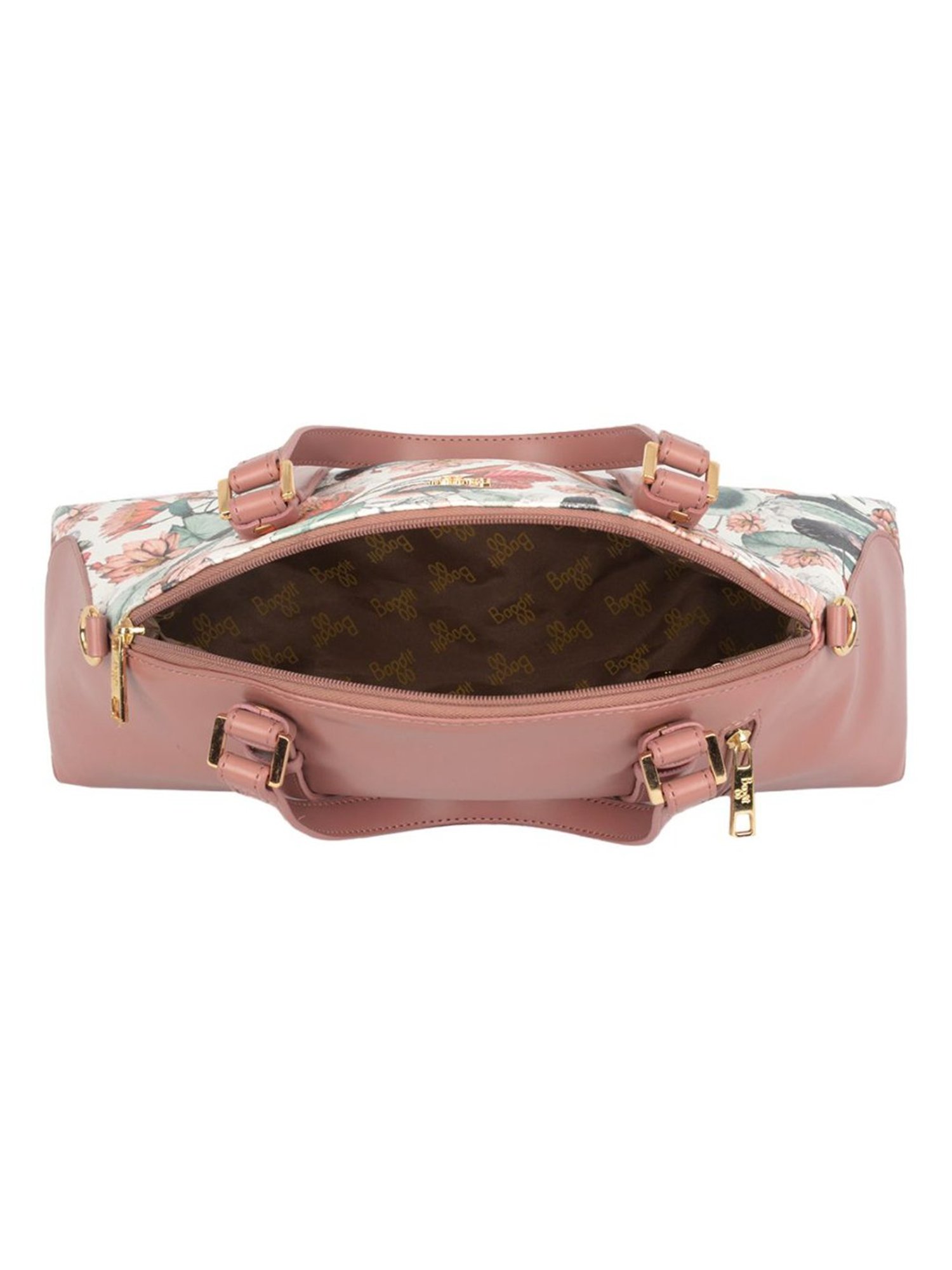 Baggit Pink Printed Medium Handbag