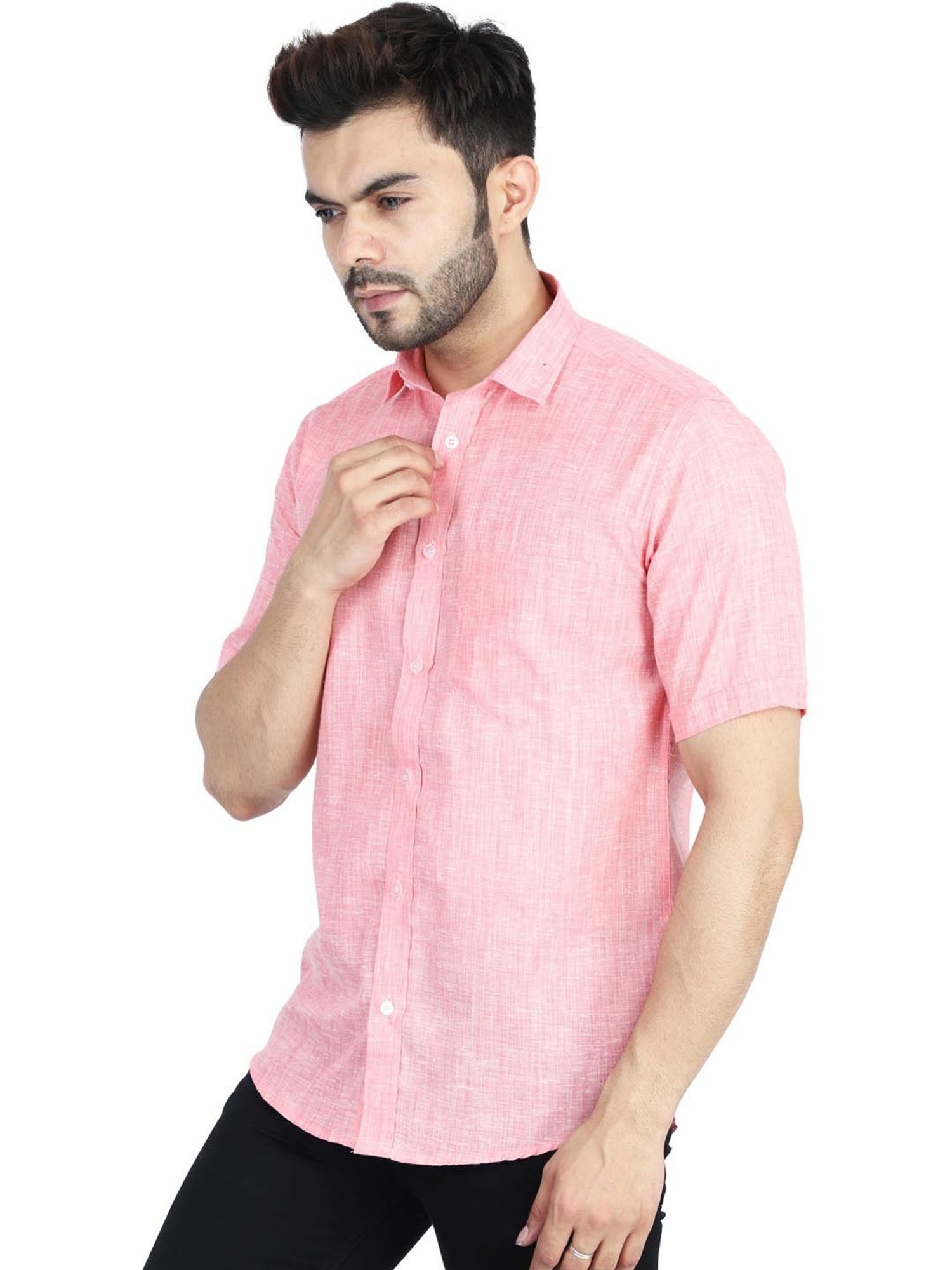 TAHVO Multi Cotton Slim Fit Shirt Pack of 2