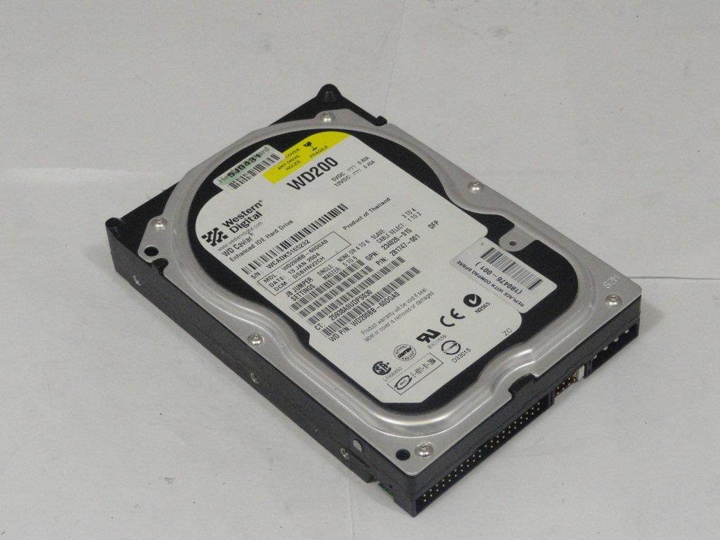 HDD 20GB IDE, WD CAVIAR WD200BB-60DGA0 29DEC2002 DCM: HSBACV2CA P/N: 281747-001