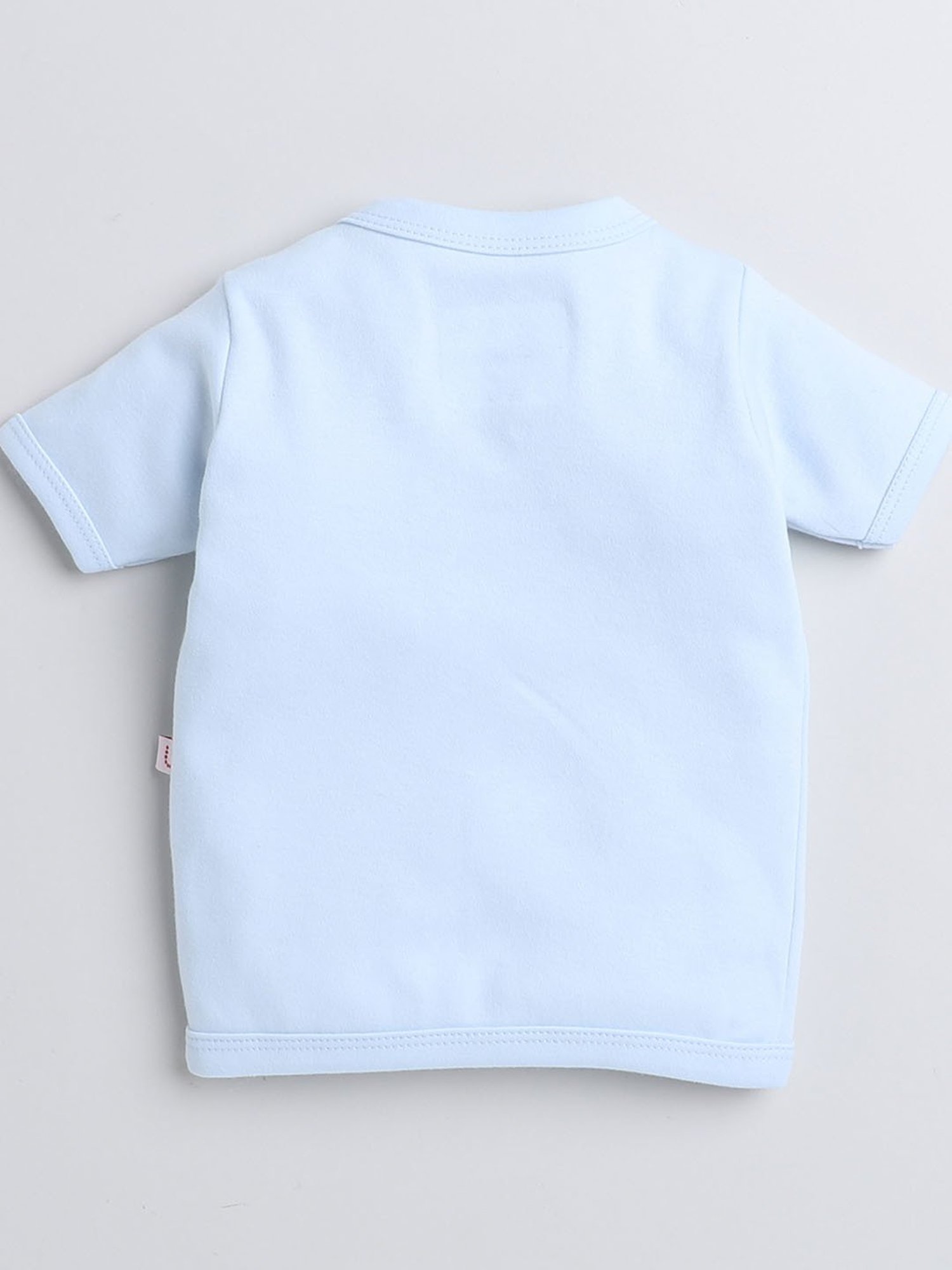 Bumzee Kids Blue & White Printed Jhablas (Pack Of 3)