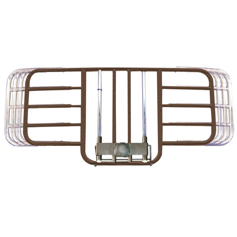 Drive Medical 15208BV Half Length Adjustable Width Thick Steel Home Bed Side Rail for Medical Beds, Hospitals, and Nursing Homes, Brown