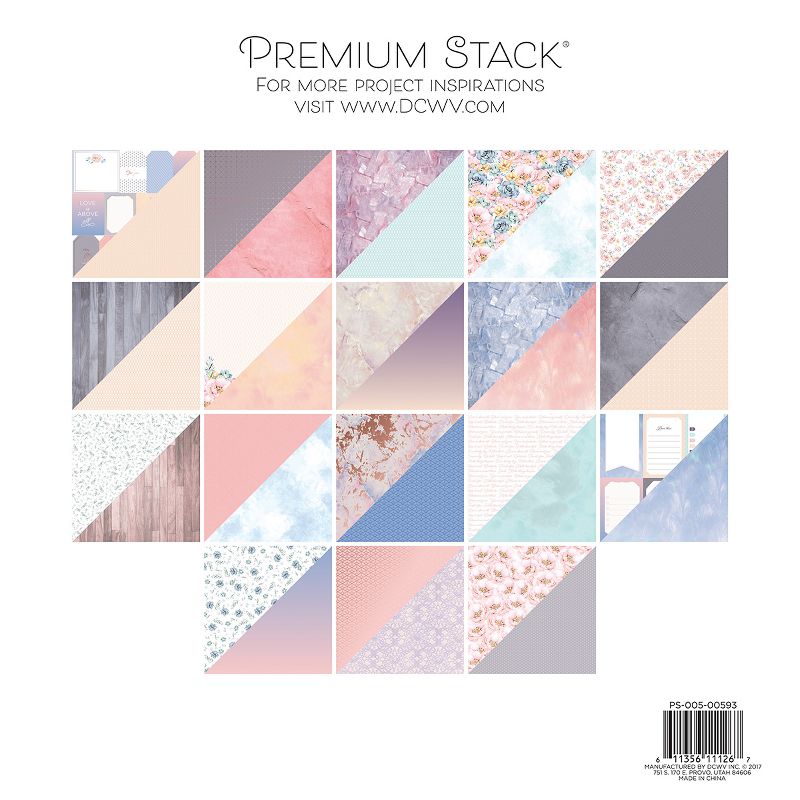 DCWV Double-Sided Cardstock Stack 12"X12" 36/Pkg-Samantha Rose, 18 Designs/2 Each