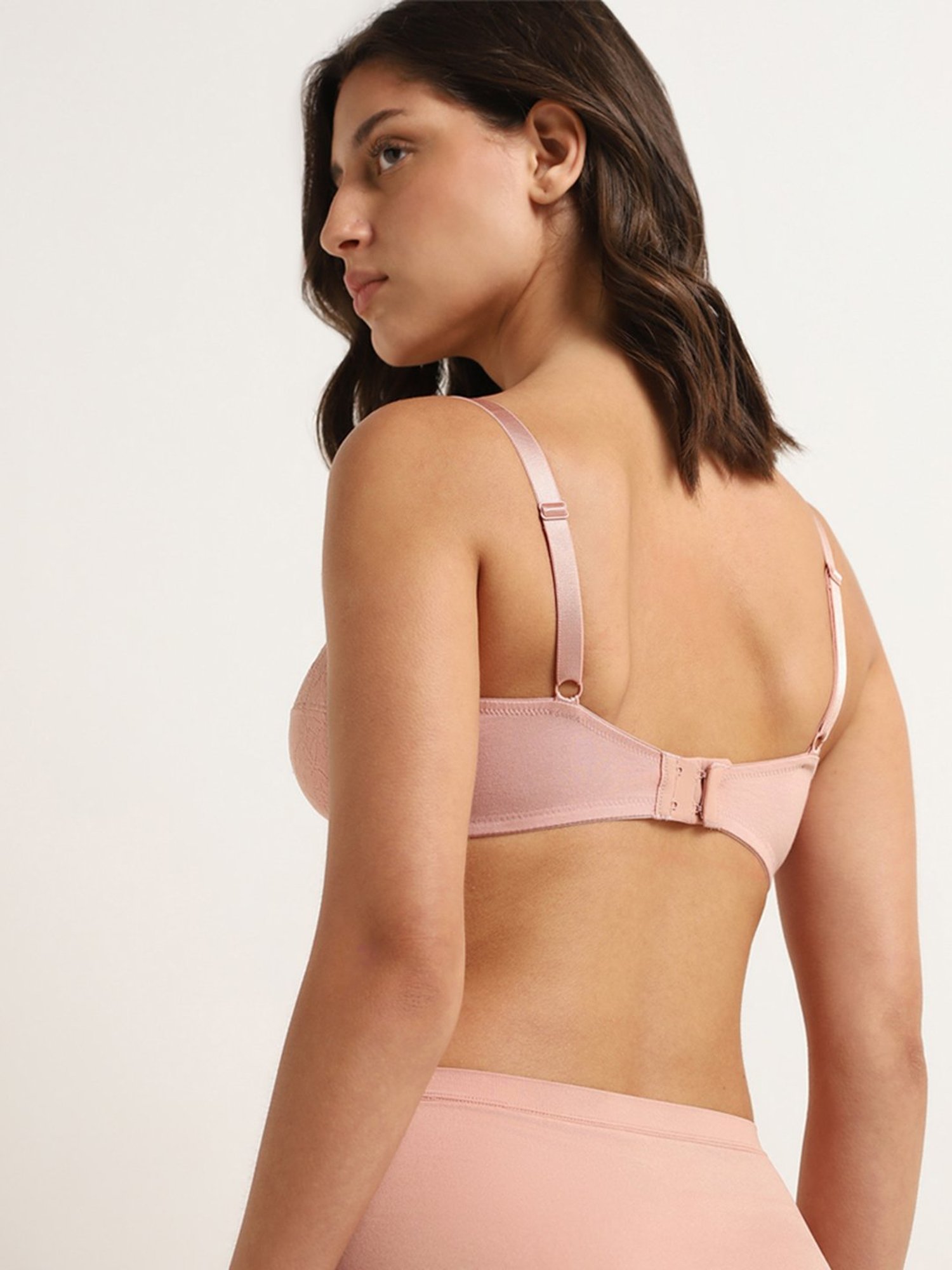 Wunderlove by Westside Peach Lace Balconette Bra