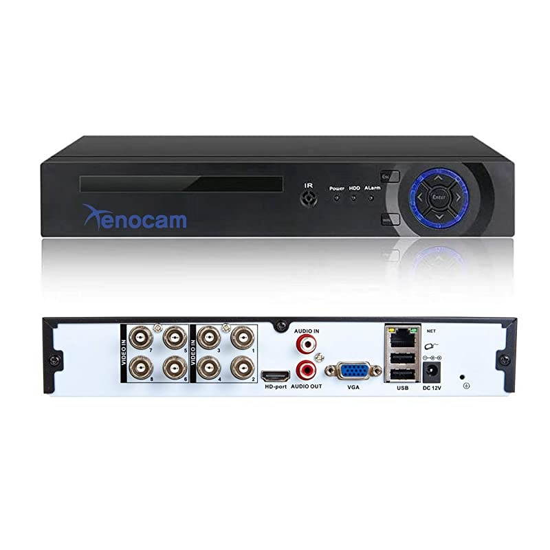 8CH 1080N Hybrid 5-in-1 AHD DVR (1080P NVR+1080N AHD+960H Analog+TVI+CVI) Standalone DVR CCTV Surveillance Security System Video Recorder Motion Detection HDD & Cameras not Included