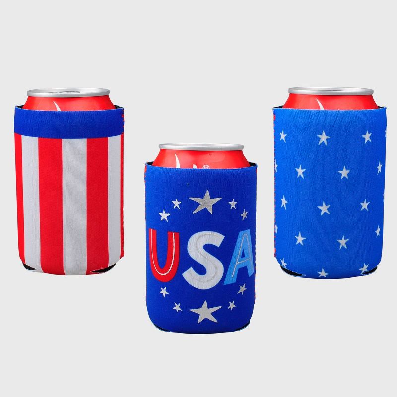 12ct Can Cooler Star/Stripes/USA - Bullseye's Playground™