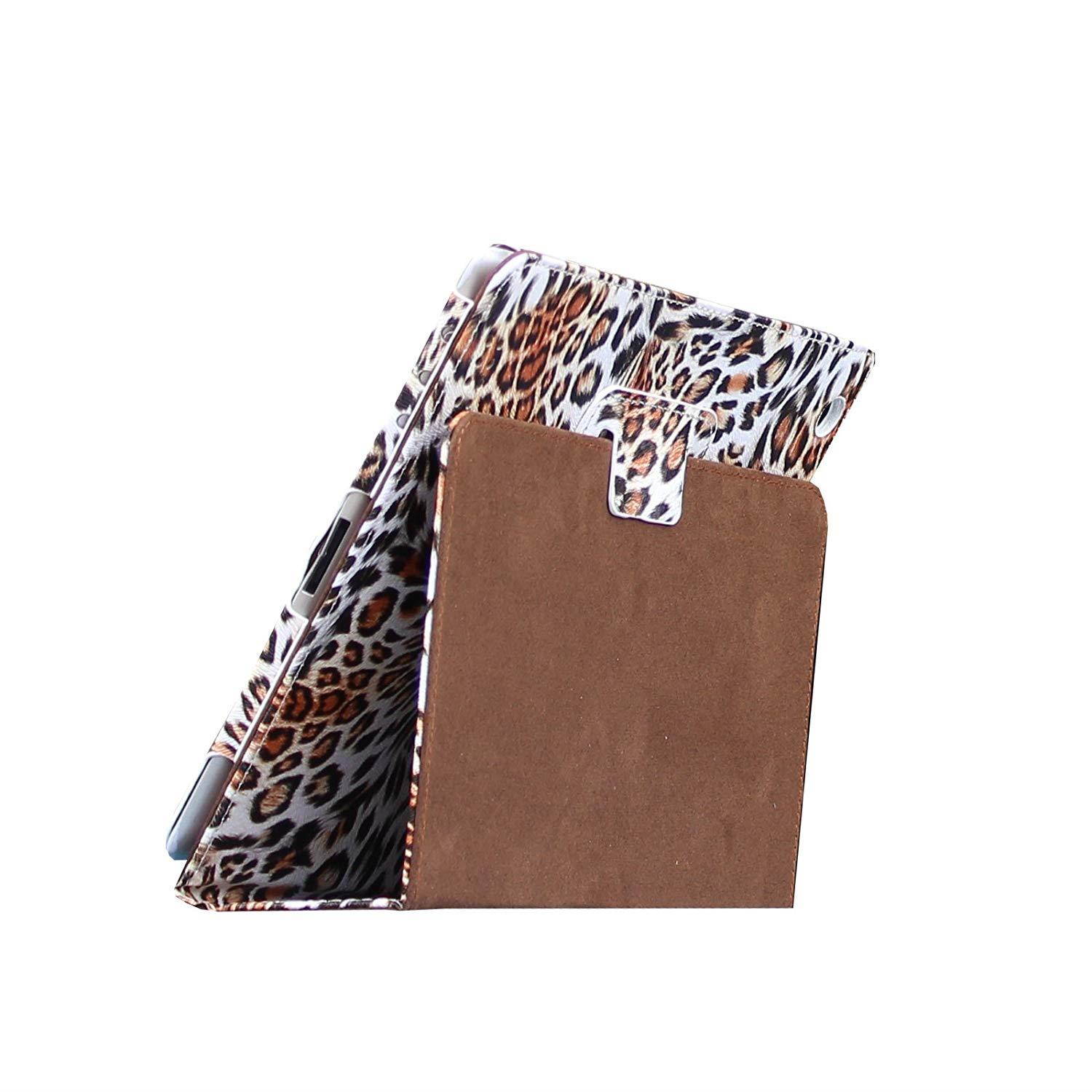 2017/2018 New iPad 9.7 Case - JYtrend (R) Folio Stand Magnetic Smart Cover for Apple iPad 5th/6th Gen A1822 A1823 A1893 A1954 with Auto Wake/Sleep (Leopard)