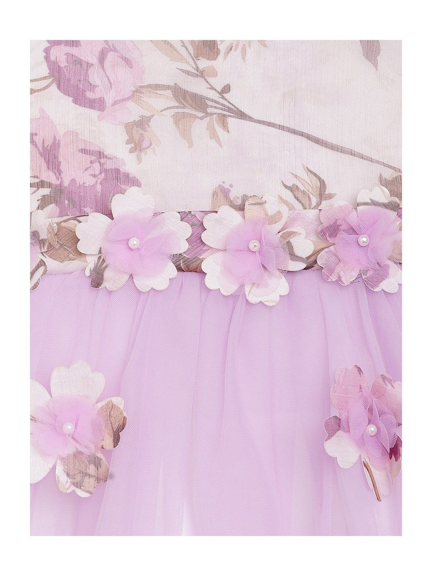 Butterfly Blush Kids Purple Floral Print Dress