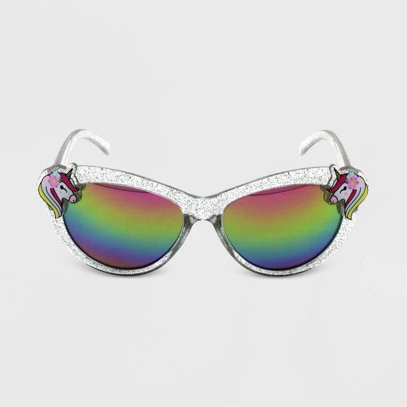 Girls' Mirror Lens Sunglasses - Cat & Jack™ Purple/Blue