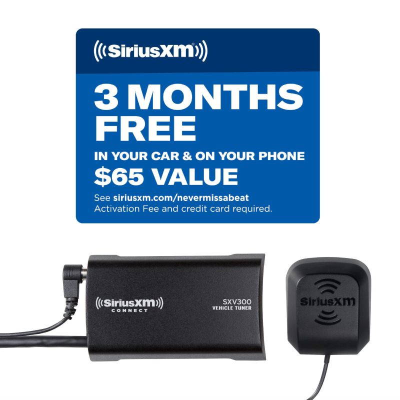 SiriusXM SXV300v1 Connect Vehicle Tuner Kit for Satellite Radio with Free 3 Months Satellite and Streaming Service
