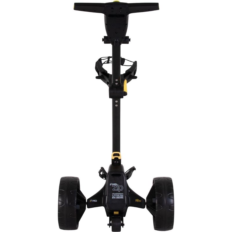 MGI Zip X1 Electric Golf Push Cart Swivel Wheel Caddie with Accessories, Black
