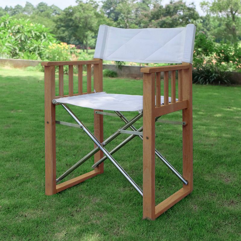 2pk Teak Westport Folding Director Chairs - Cambridge Casual