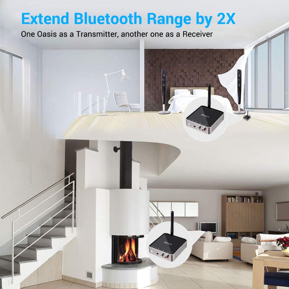 Bluetooth5.0 Receiver Transmitter Wireless 3.5MM Audio Adapter CSR BC8675 APT-X Low Latency Range 50m for TV PC Smartphones