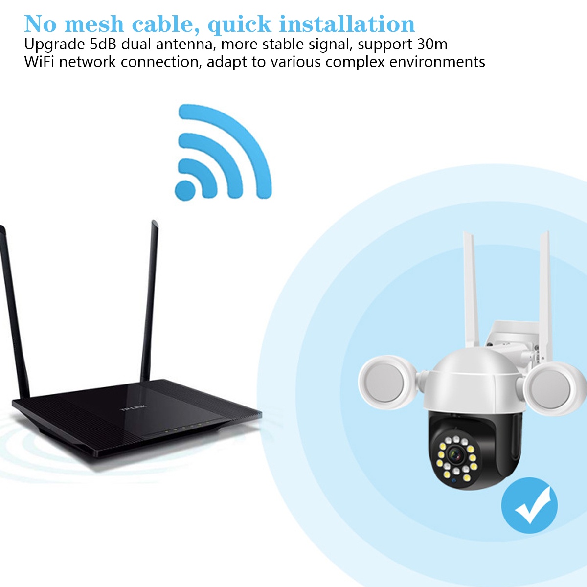 1080P HD Smart WiFi IP Camera Wireless Night Vision Two Way Voice Call Smart Camera Security Camera-EU Plug