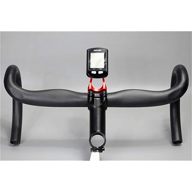 Front Bike Computer Mount Aluminium Alloy Stem Extension Mount Holder for GoPro Garmin Cateye Bryton GPS Computer Sports Camera Black