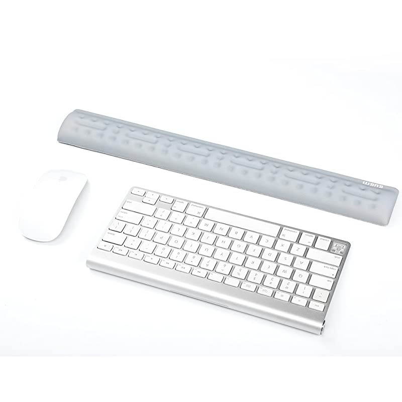 Keyboard Wrist Rest Support Pad, Memory Foam Upgraded Hand Support with Non Slipping Rubber Base, Ergonomic Arm Stand for Office, Gaming, Home, Computer, Mac (Gray Keyboard Wrist Rest)