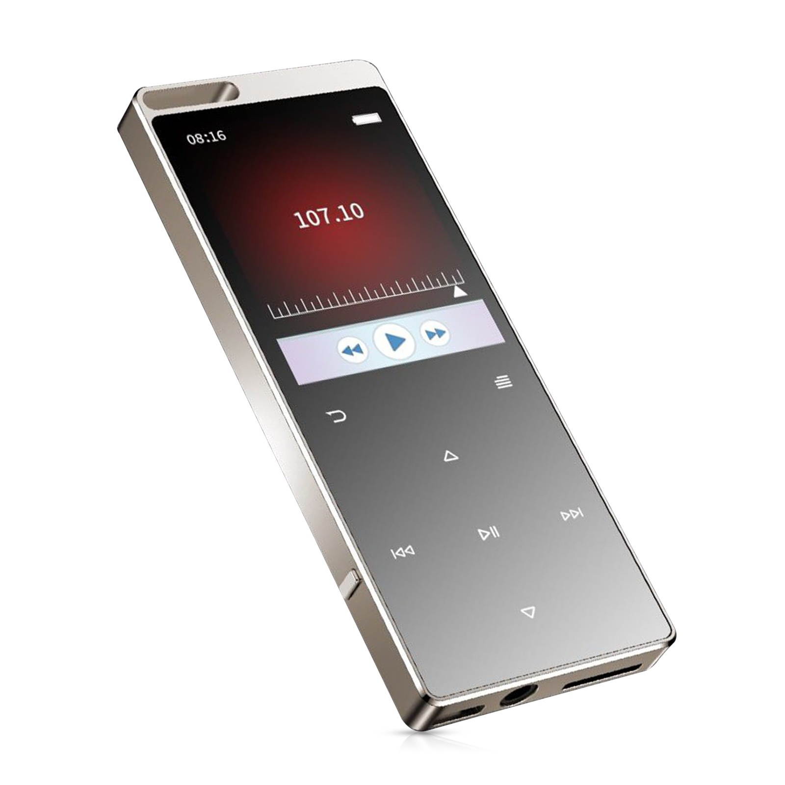 RUIZU D15 BT MP3 Portable Music Video Player Lossless HiFi Sound Music Player 1.8-inch TFT Screen with Speaker FM Radio Recording Stereo FM Automatic Radio MP3 3.5mm Audio Input Built-in 16G Memory