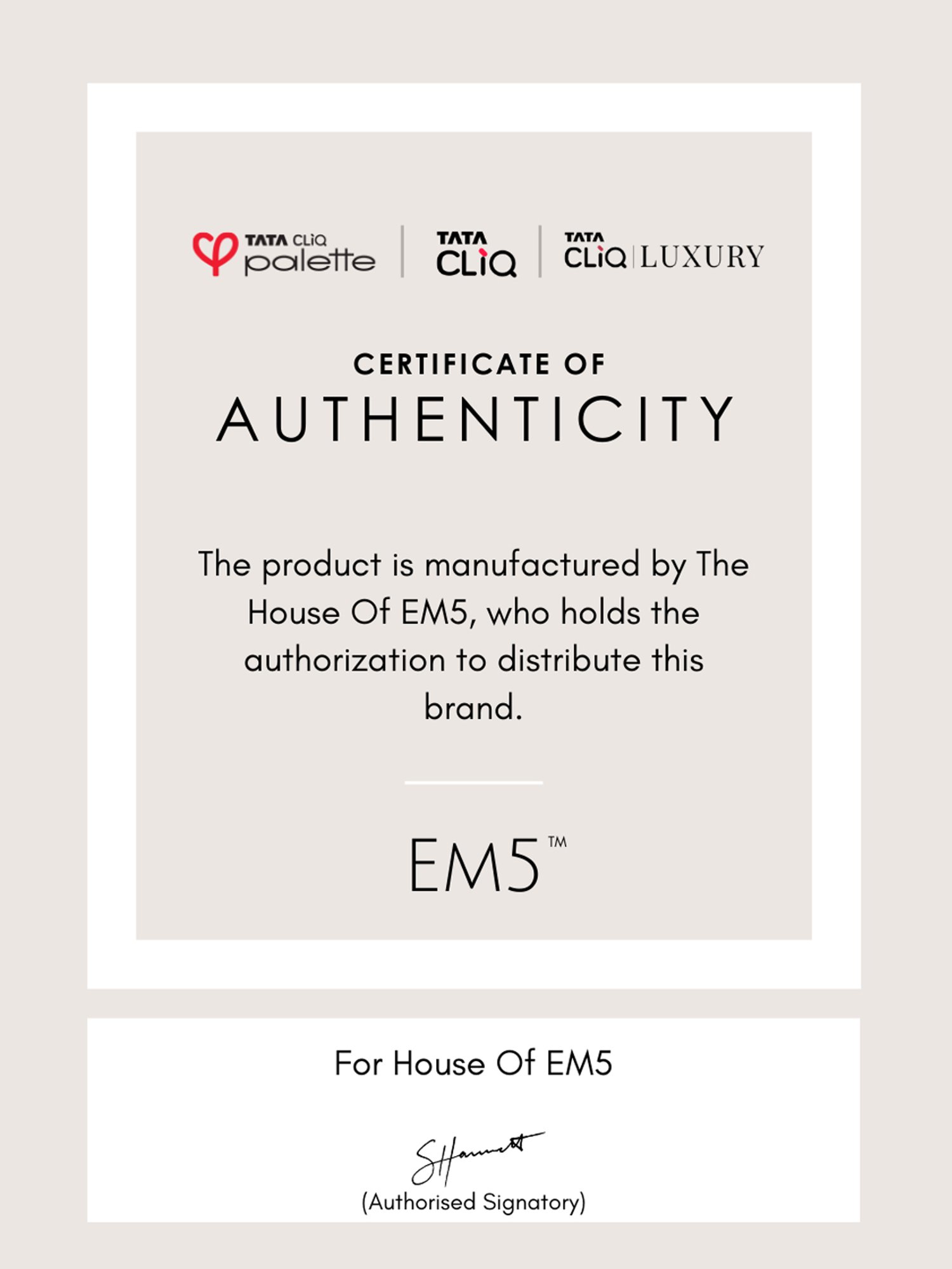 EM5 V Pour Homme Eau de Parfum for Men - 50 ml