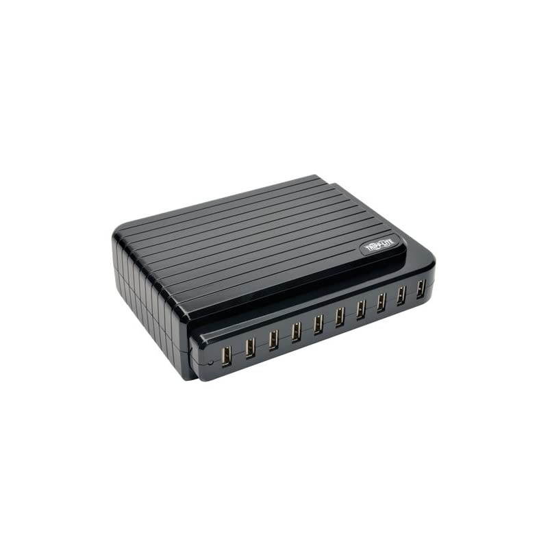 10-Port USB Charging Station Hub 5V 2.1A Per Port for Tablet iPhone & iPad (U280-010),Black