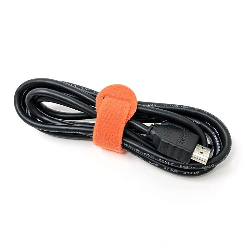 Storage SelfGripping Reusable Cable Ties Red 40 Pack 20 4 Straps 20 8 Straps Hook and Loop Cord and Wire Organizer for Computer PC and Desk Cable Management