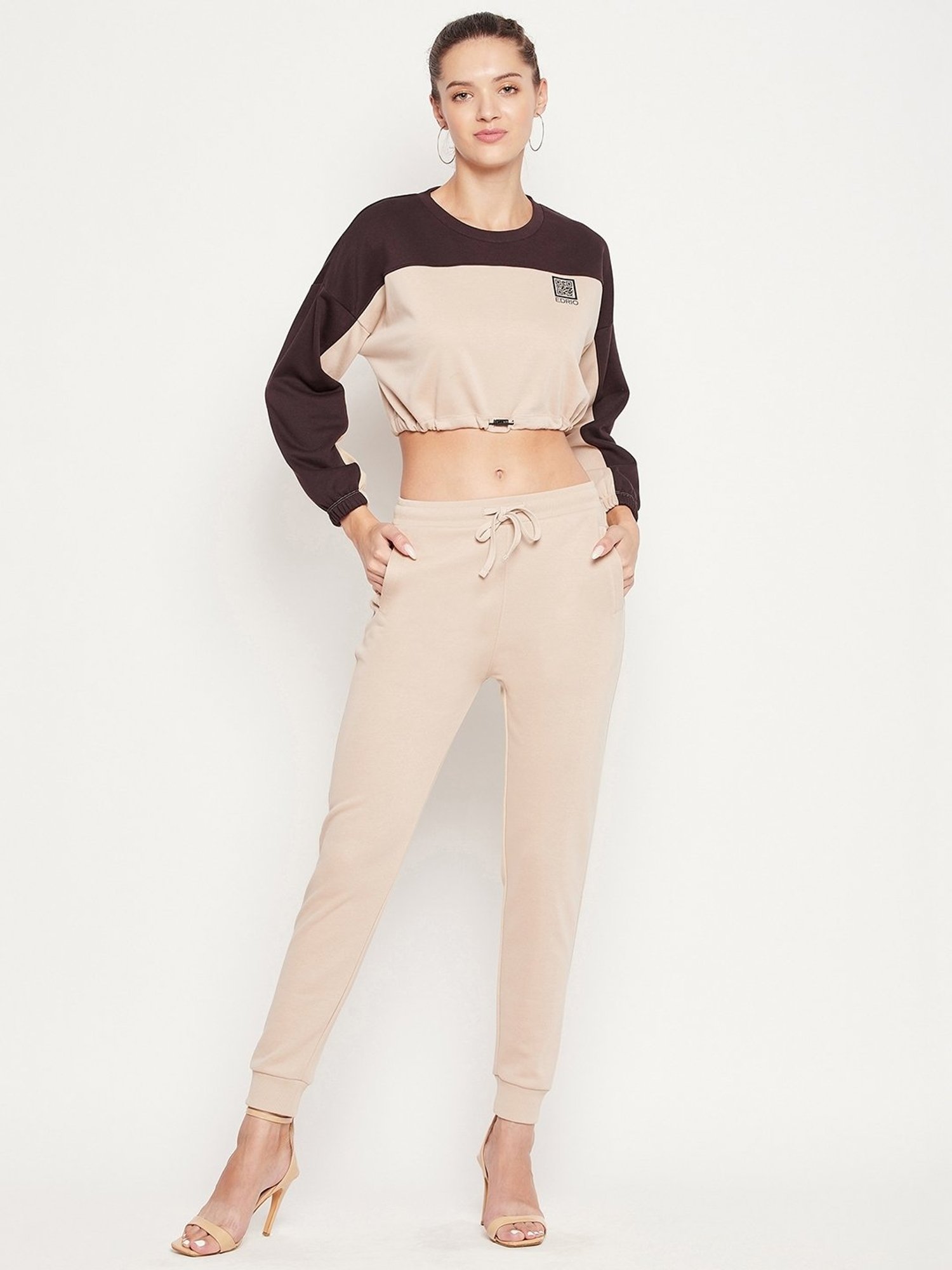 EDRIO Brown Regular Fit Track Suit