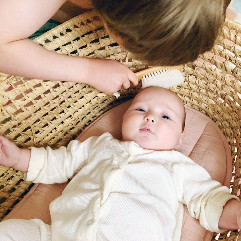 KeaBabies Baby Hair Brush for Newborn, Beige