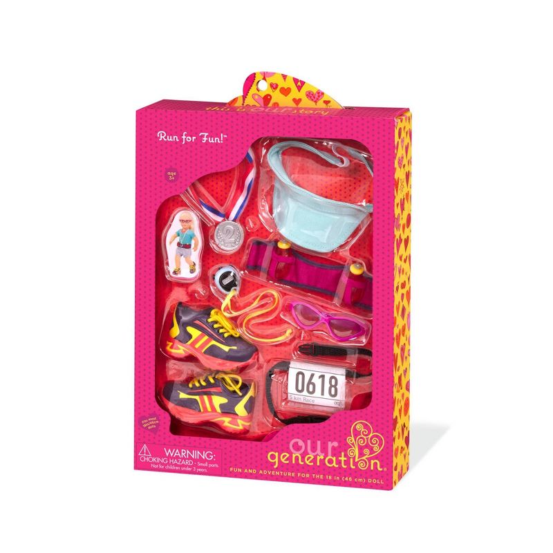 Our Generation Run for Fun! Sporty Outfit Accessory Set for 18" Dolls