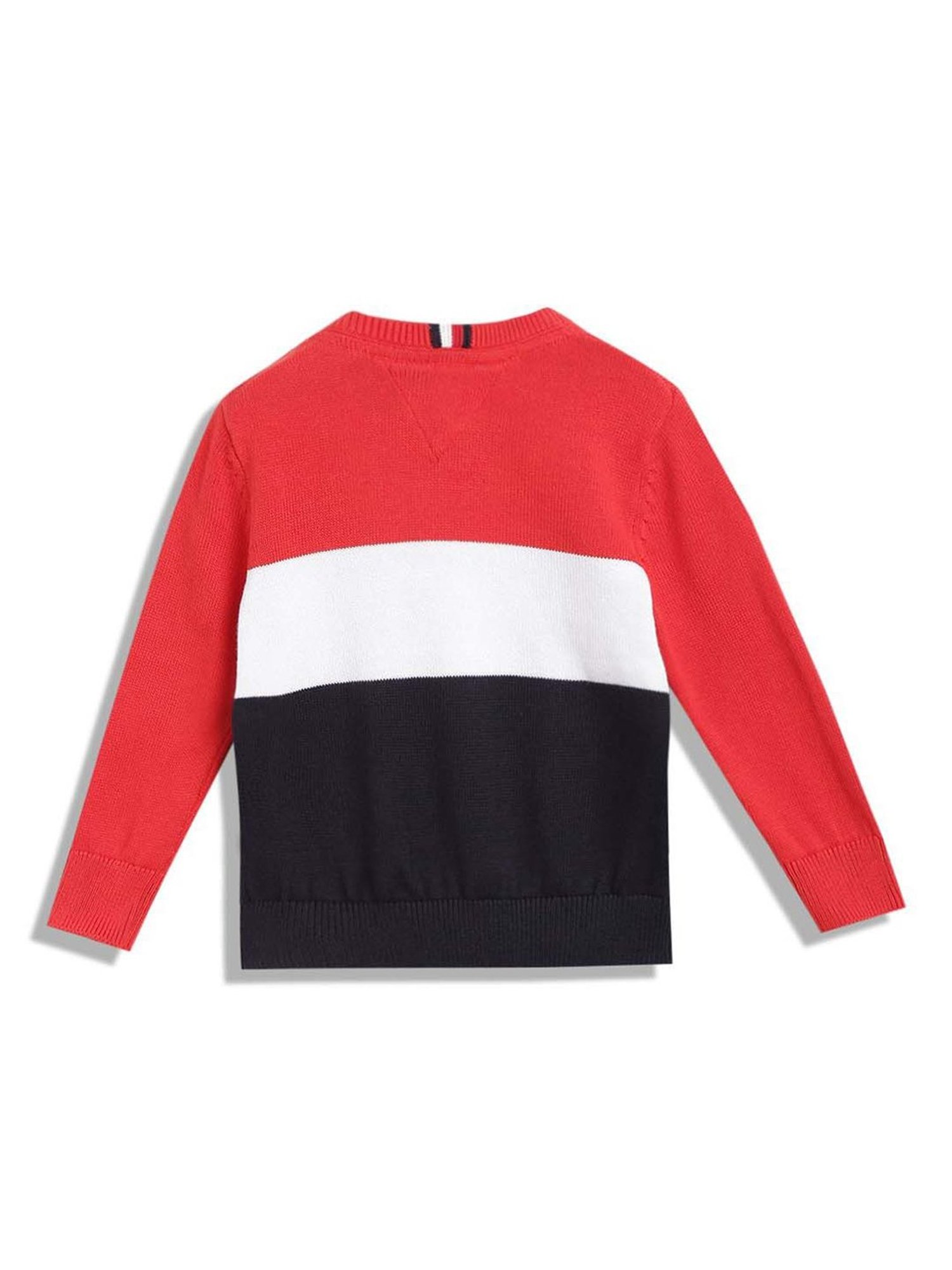 Tommy Hilfiger Kids Multicolor Color Block Full Sleeves Sweater