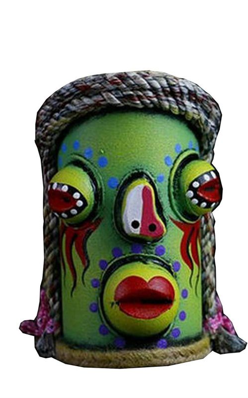 Home Office Desktop Wooden Trapezium Design Storage Romote Control Pen Holder