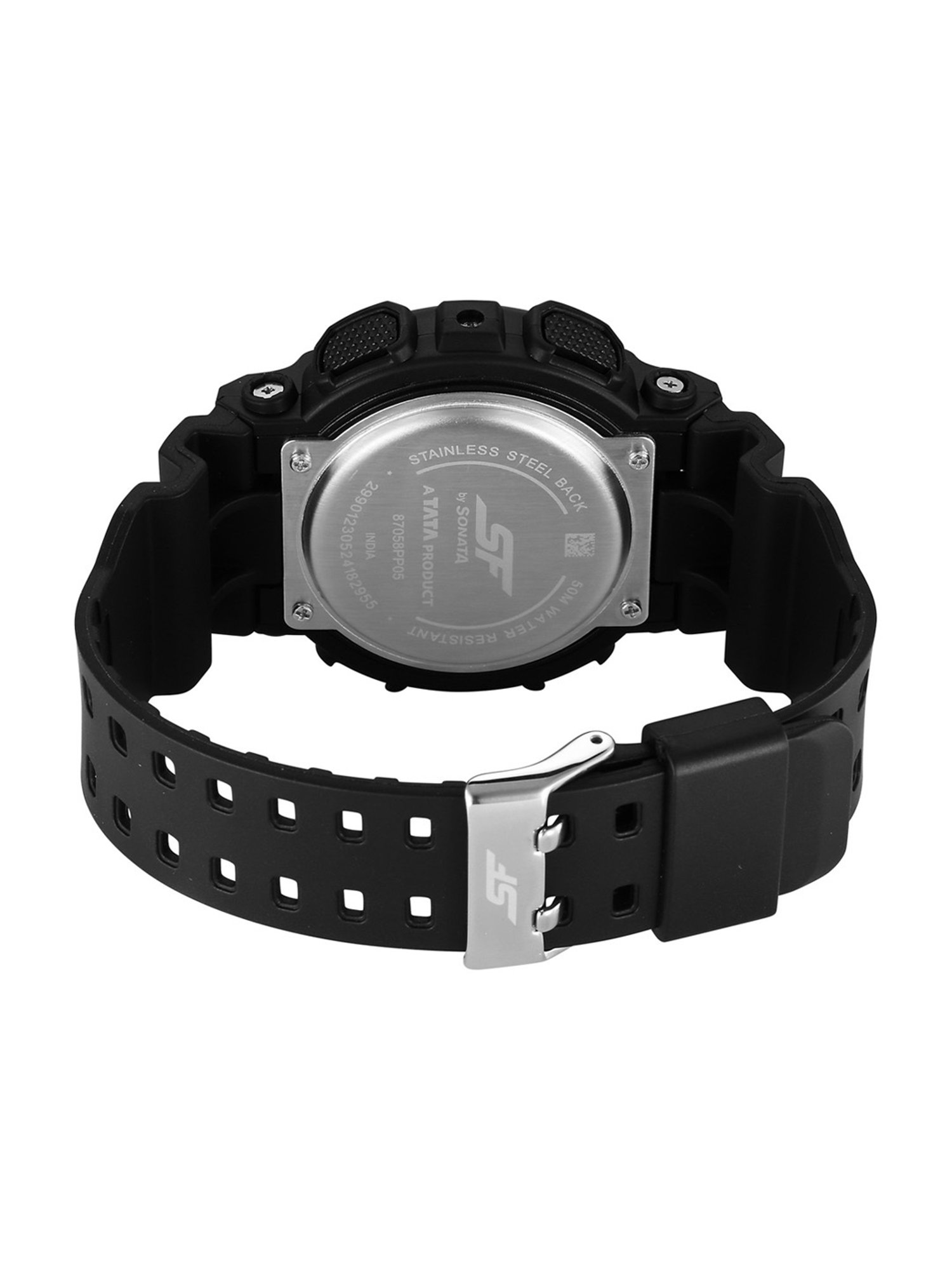 Sonata Fiber 87058PP05 SF Vigour Analog-Digital Unisex Watch