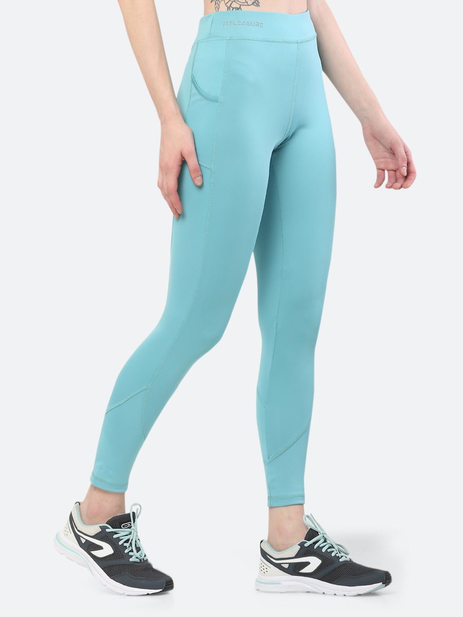 Fitleasure Sky Blue High Rise Tights