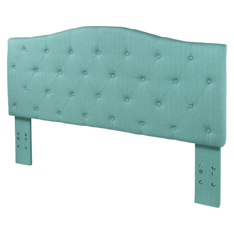 Delphi Button Tufted Adjustable Linen Full/Queen Headboard Blue - miBasics