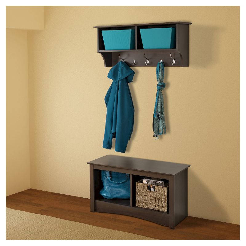 Twin Cubbie Bench Espresso - Prepac