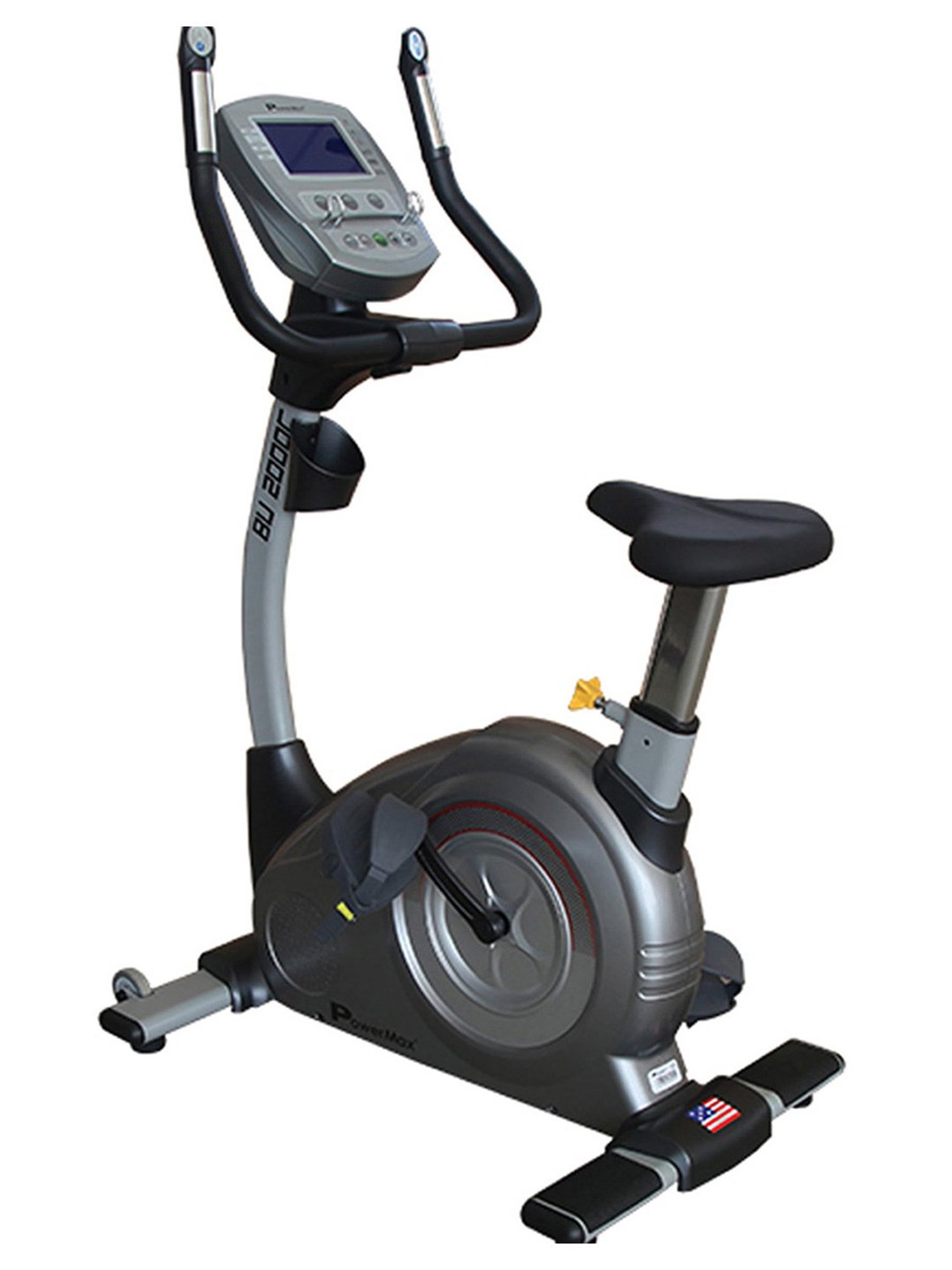 PowerMax Fitness BU-2000C Upright Bike (Grey)