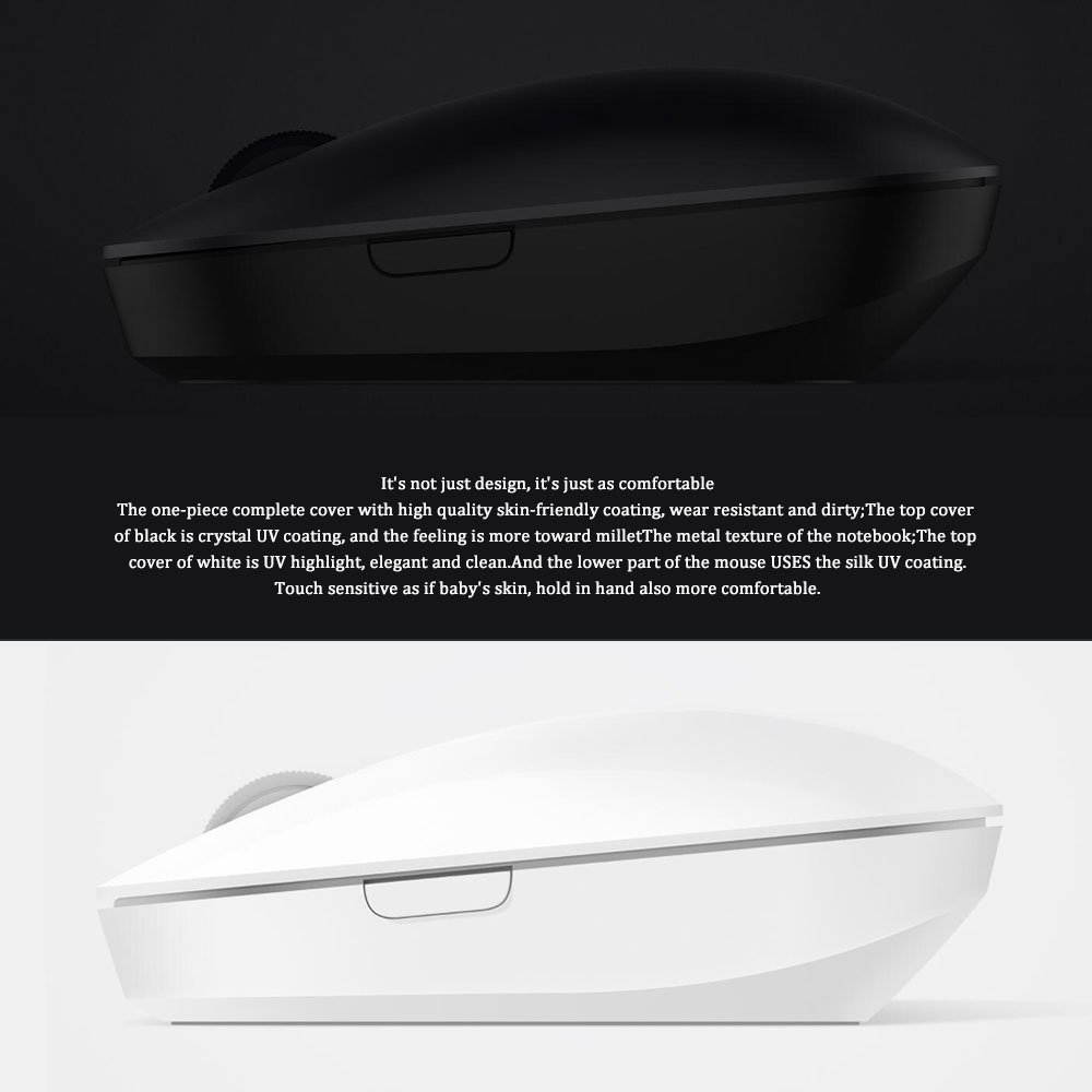 Xiaomi Mi Wireless Computer Mice 2.4Ghz 1200dpi Portable Mini Gaming Mouse For Laptop Desktop (White)