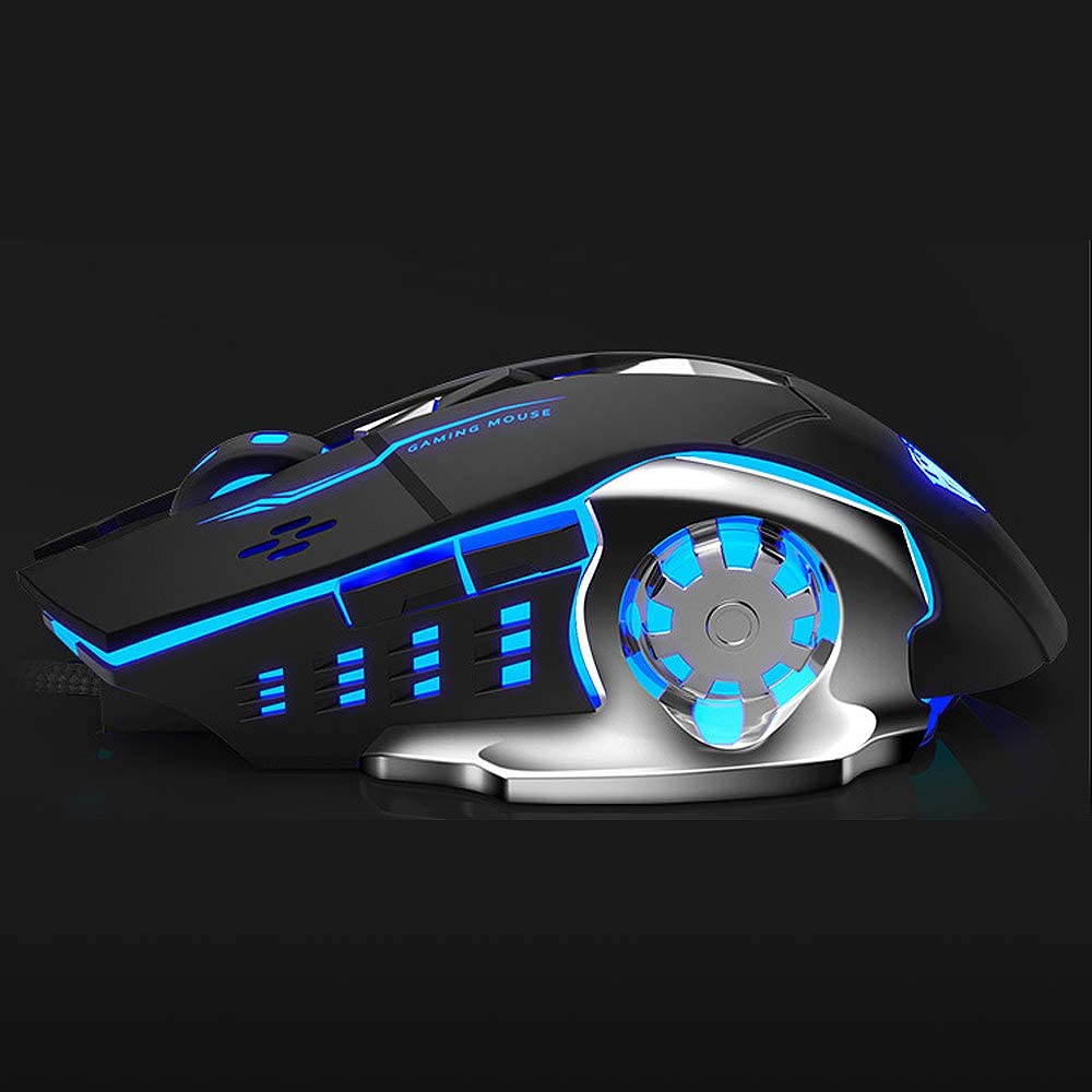 AULA H510 RGB Gaming Mouse with 9 Side Buttons High Precision 10000 DPI Optical Sensor, Fire Button Computer Mice 14-Programmable-Buttons for PC/Gamer