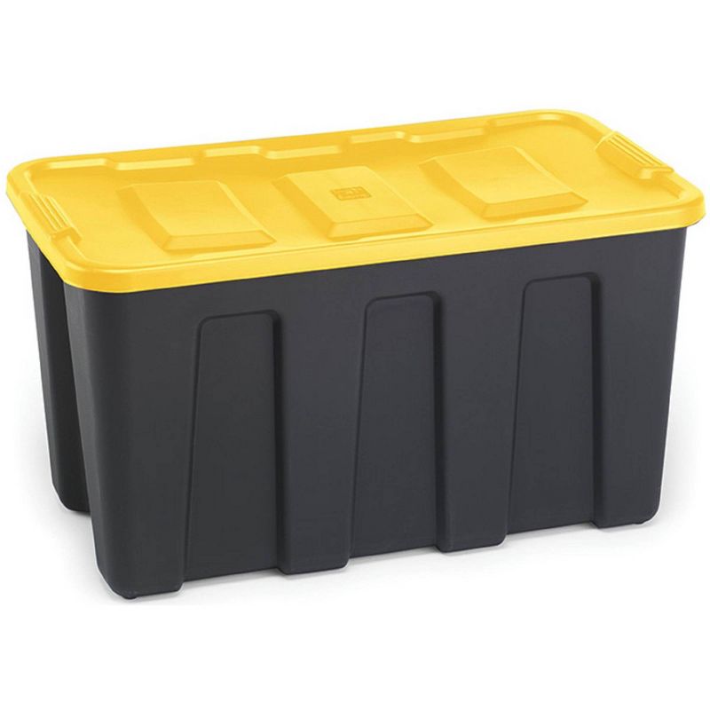 Durabilt34 Gal Storage Totes Set of 2 - Black/Yellow
