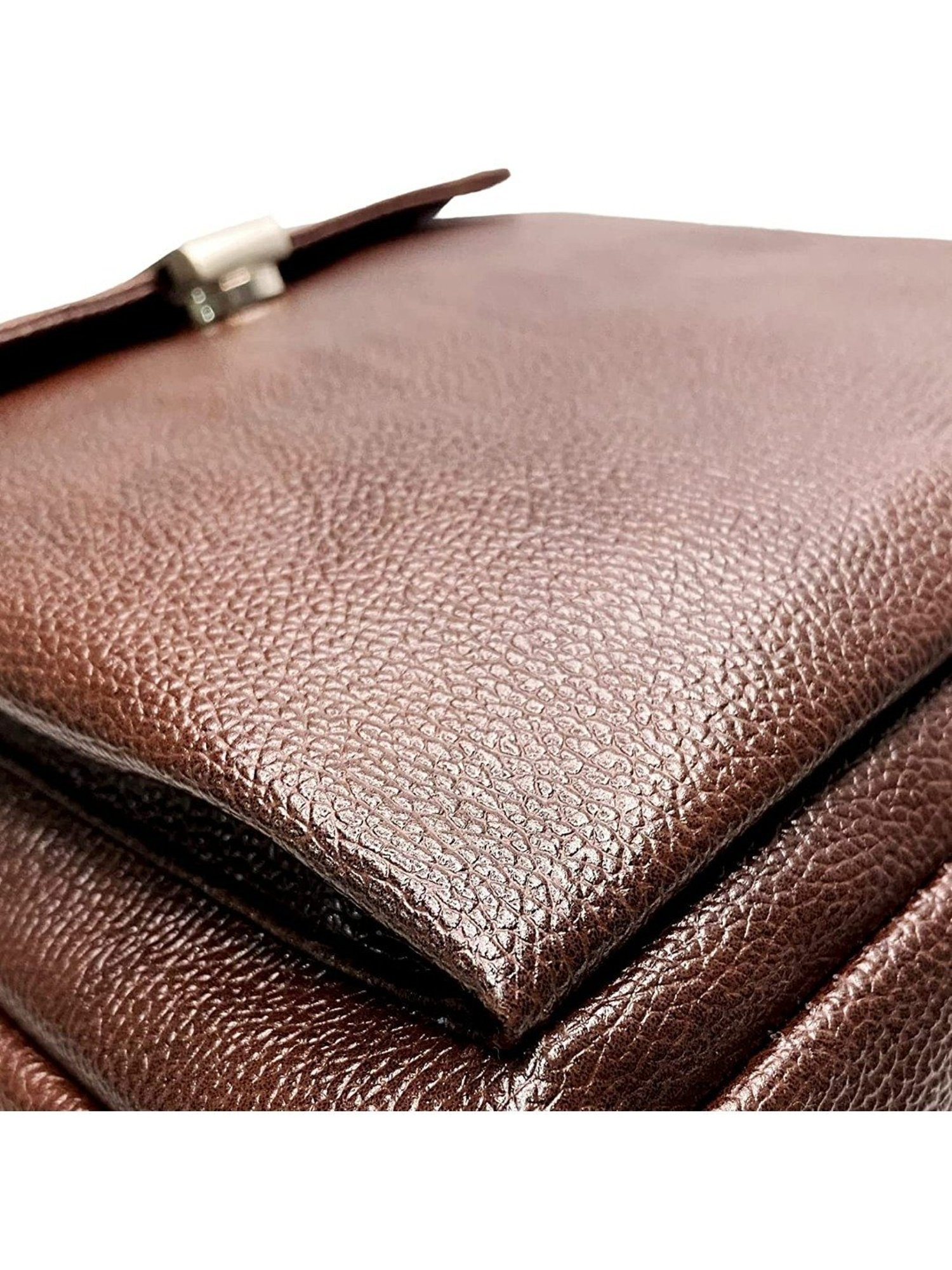 Harissons Brown Textured Small Leather Cross Body Bag