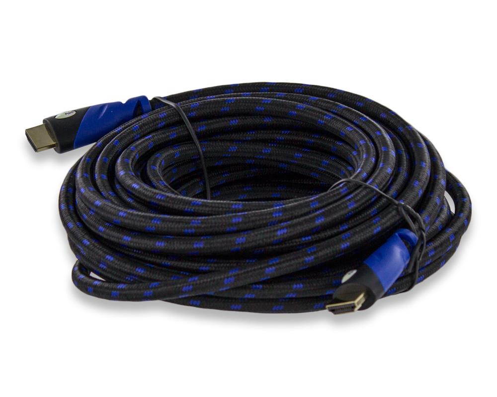 NavePoint HDMI 1.4 Male to Male Cable Black 30 Ft Woven Black 10-pack Blue