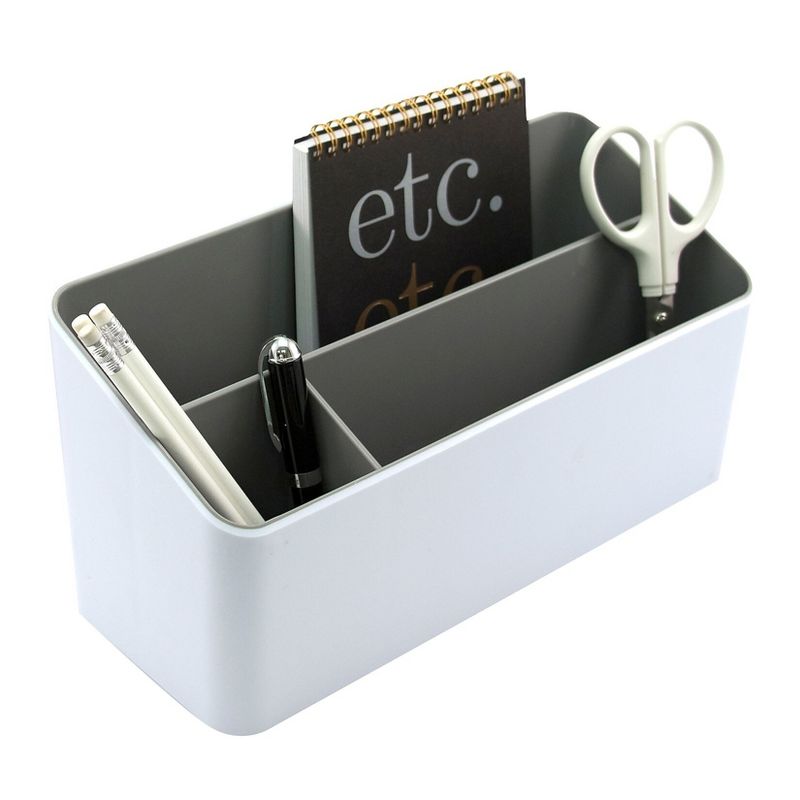 Fusion Desk Valet, White and Gray (37525) 