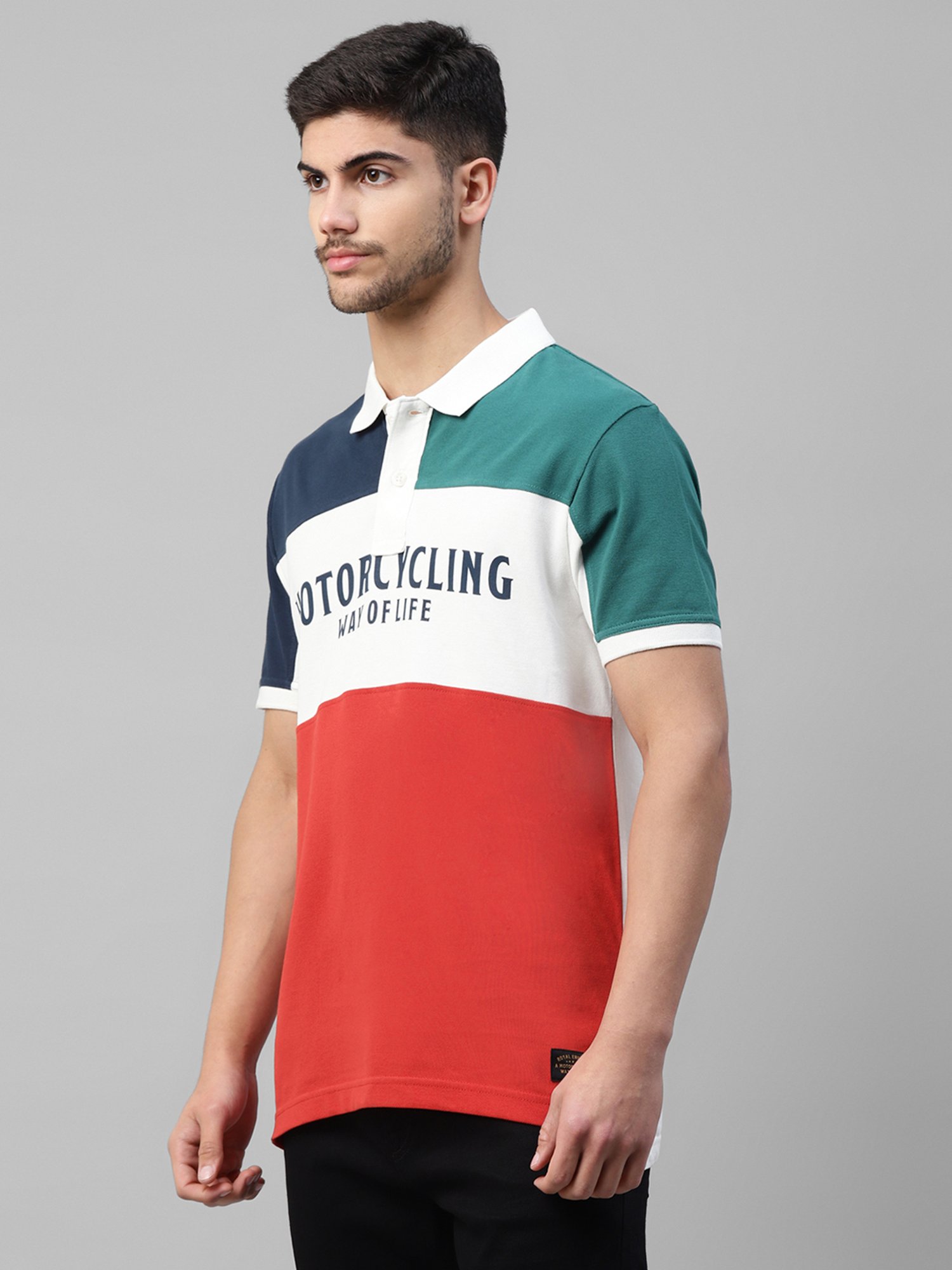 Royal Enfield Red Regular Fit Polo T-Shirt