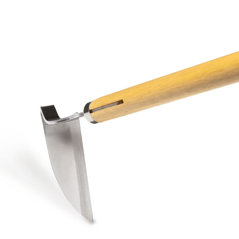 Nisaku NEJIRI Japanese Stainless Steel Long Handle Hoe, 4.5-Inch Blade.