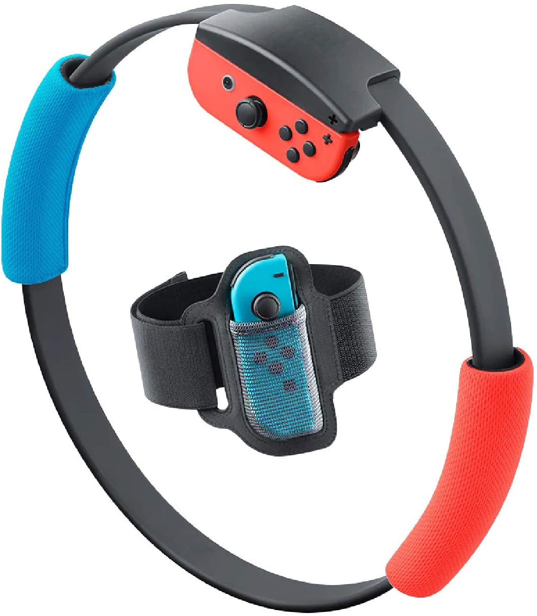 Adjustable Elastic 56cm Leg Fixing Strap Sport Band + Non-Slip Ring-Con Grips For Nintend Switch Joy-con Ring Fit Adventure Game