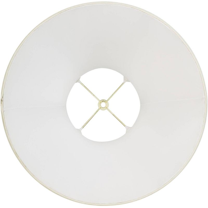 Springcrest Off-White White Drum Lamp Shade Modern Silver Circles 15x16x11 - Spider