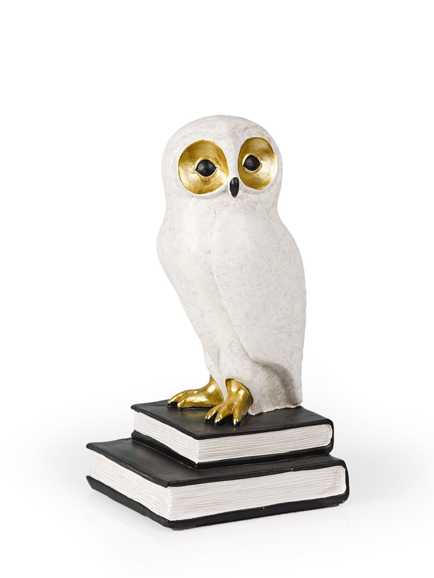 The Artment Decorative Set of 2 White Owl Polyresin Bookend - Book Organizer