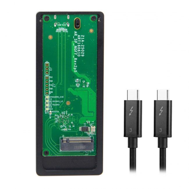 CY Thunderbolt 3 USB4 to PCI Express PCI-E to 80mm NVME NGFF M-key AHCI SSD Cartridge Enclosure TB-006